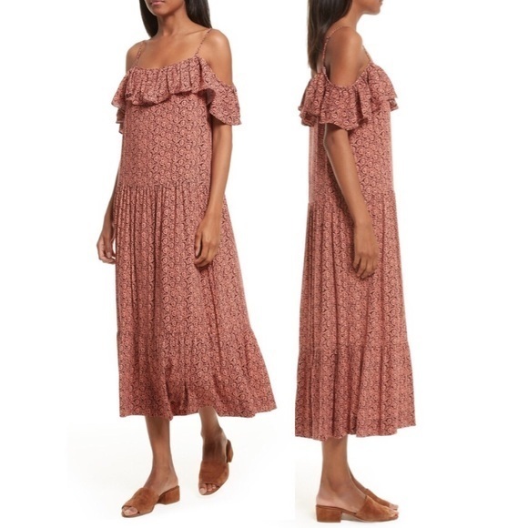 Rebecca Minkoff Dresses & Skirts - NWT Rebecca Minkoff Lapaz OTS Midi Dress 6 Melon